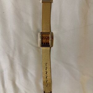 Elegant Gold Watch with Crystal Accents